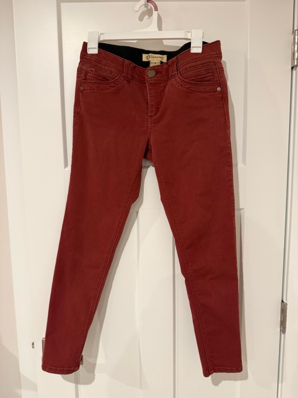 Democracy Women's Burnt Orange Skinny Jeans - Picture 1 of 5